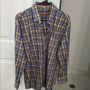 Alan Flusser Multicolor Plaid Shirt